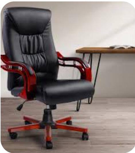 HLILY Office Chair, Solid Wood Reclining Computer Chair, Home Executive Chair, Executive Commercial Swivel Chair/Brown or Black/110-