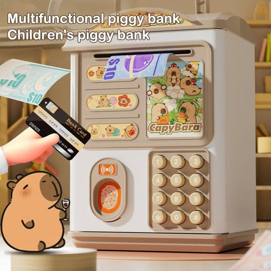 Finger print electronic piggy home bank with music