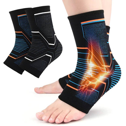 Compression ankle support sleeve