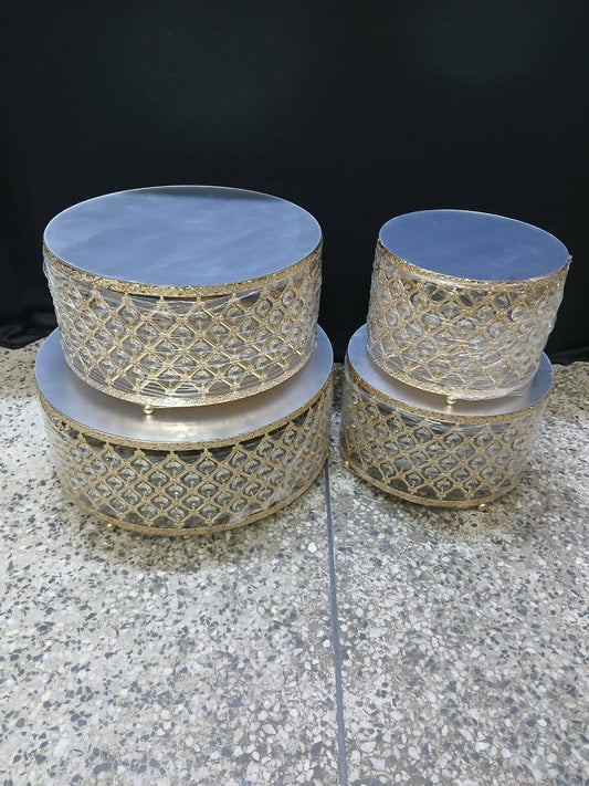 4Pcs Gold cake stands