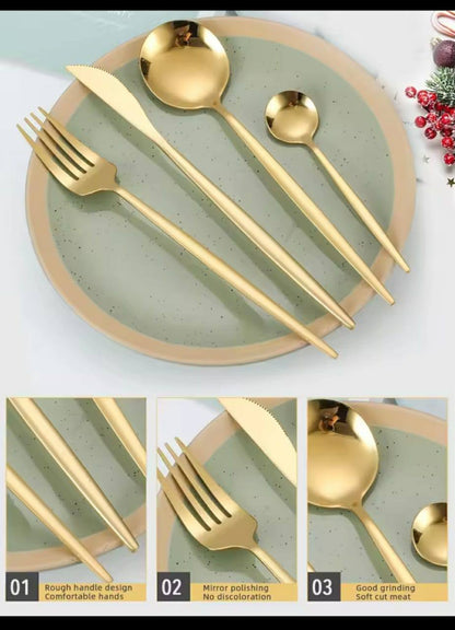 Heavy duty 24pcs dining cutlery set