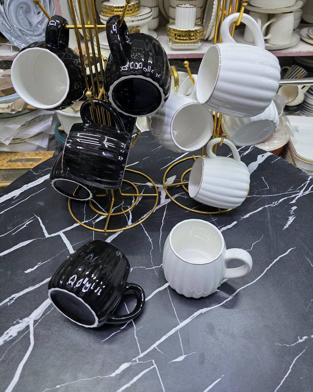 6pc Elegant Fine Porcelain ceramic Mug