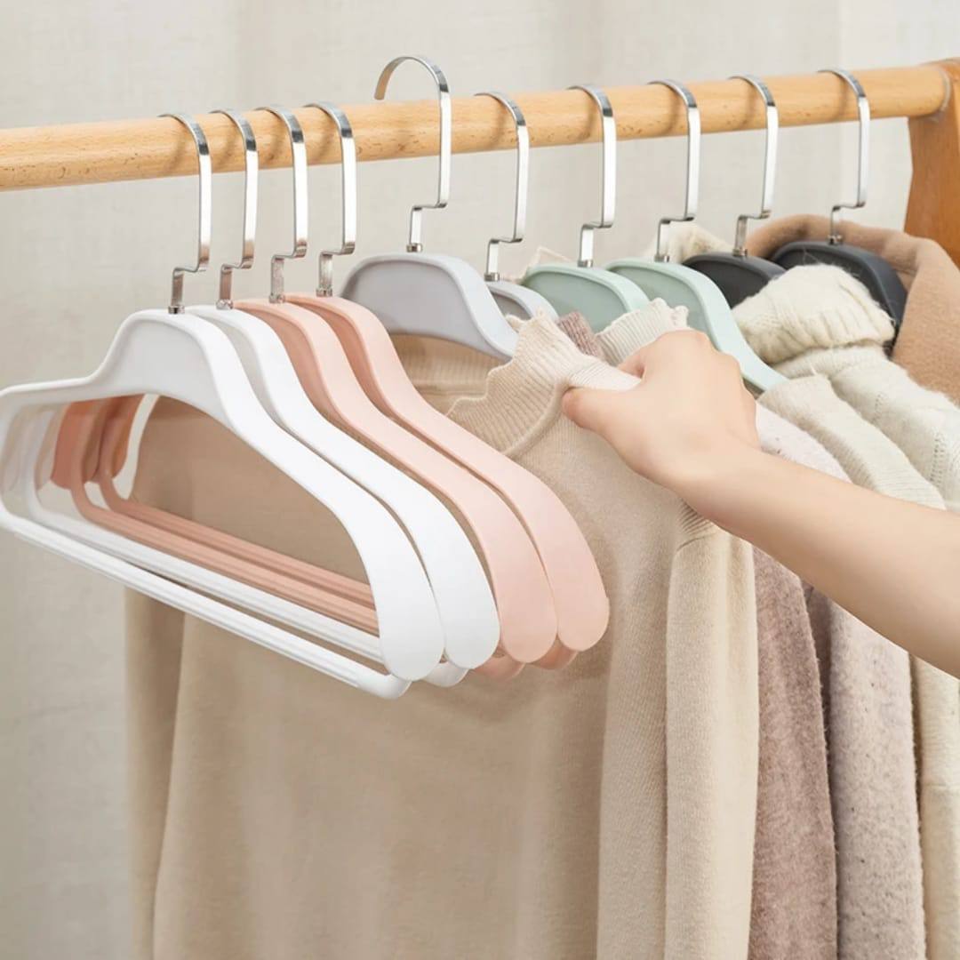 10pcs Thickened Wide Clothes Hangers