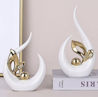 Ceramic decor piece pair