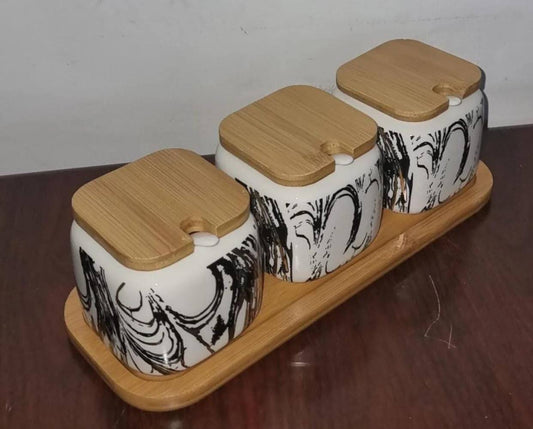 3 in 1 Ceramic Tea/Coffee/Sugar holder