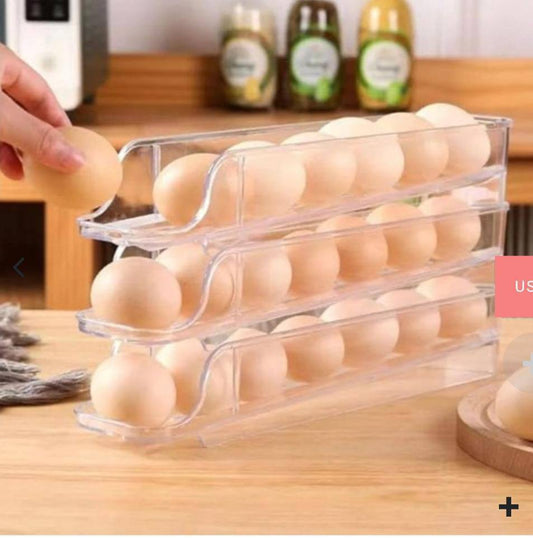3 Layered Rolling egg storage box