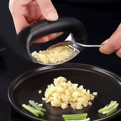 Stainless steel garlic press crusher