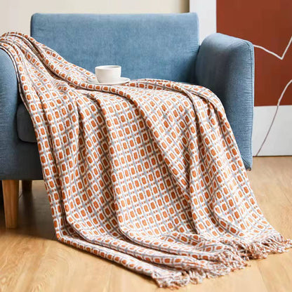 Printed Knitted Throw Blanket
