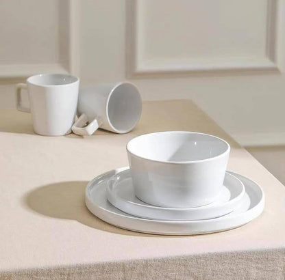 16pcs White  plain dinner set