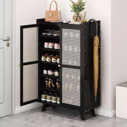Wooden bamboo shoe rack / storage cabinet