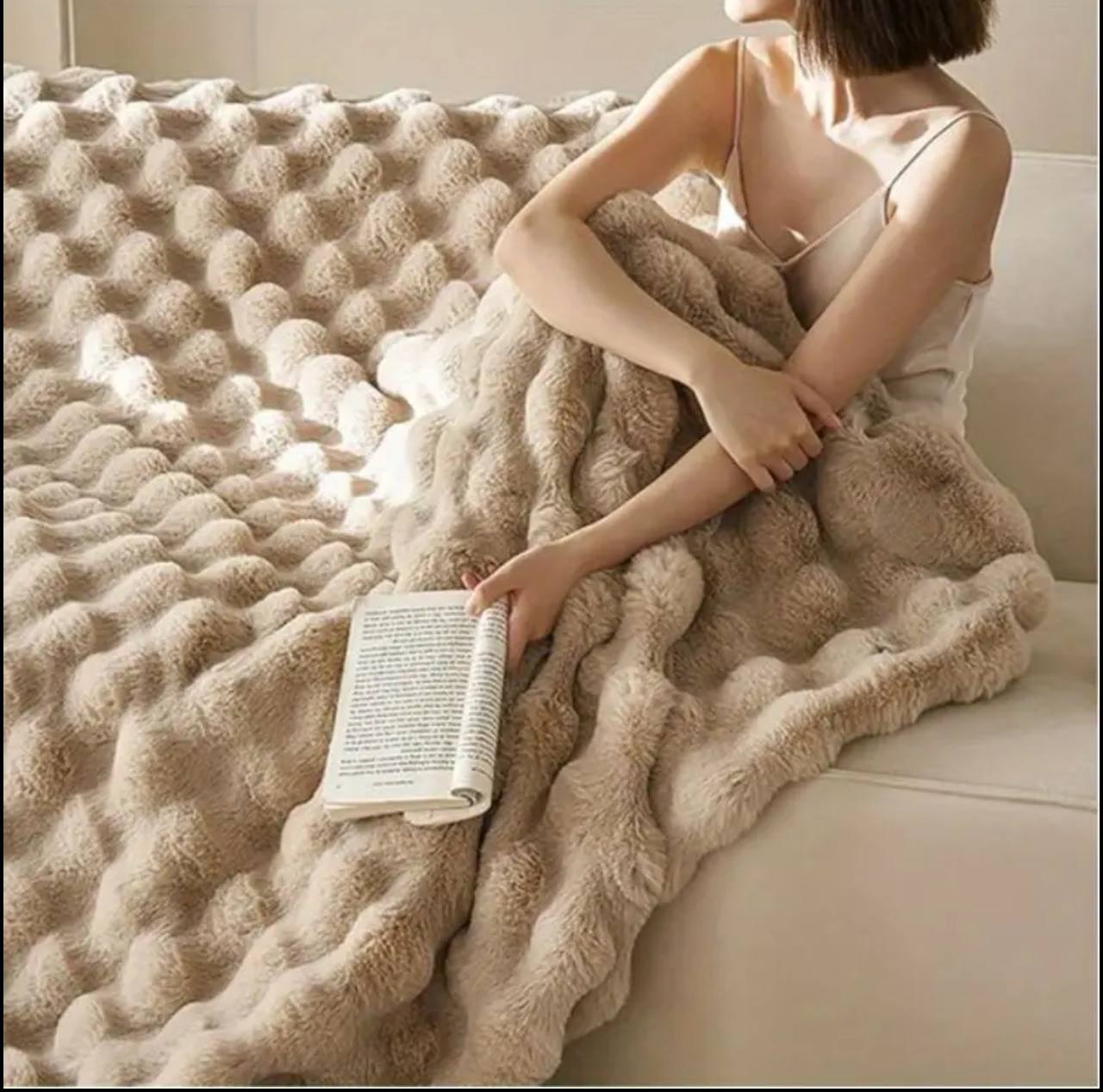 Premium quality Soft Bubble Winter Throw Blanket
