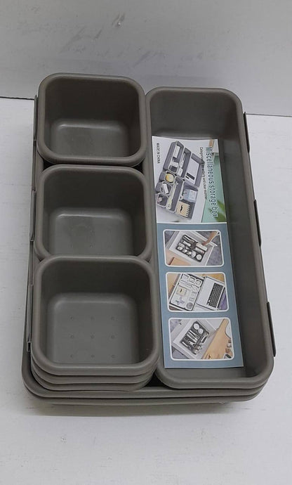 8pcs set Adjustable plastic drawer organiser