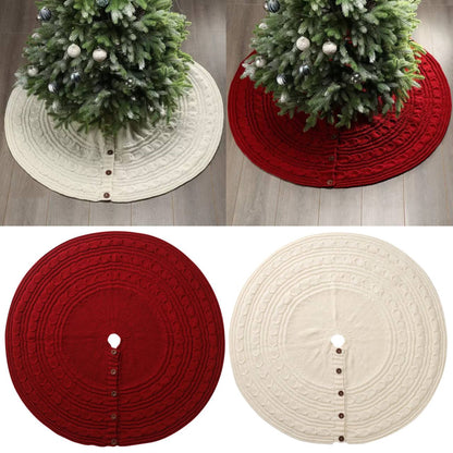 Christmas Knitted Tree Skirt Knitted Christmas Tree Apron Christmas Tree Skirt