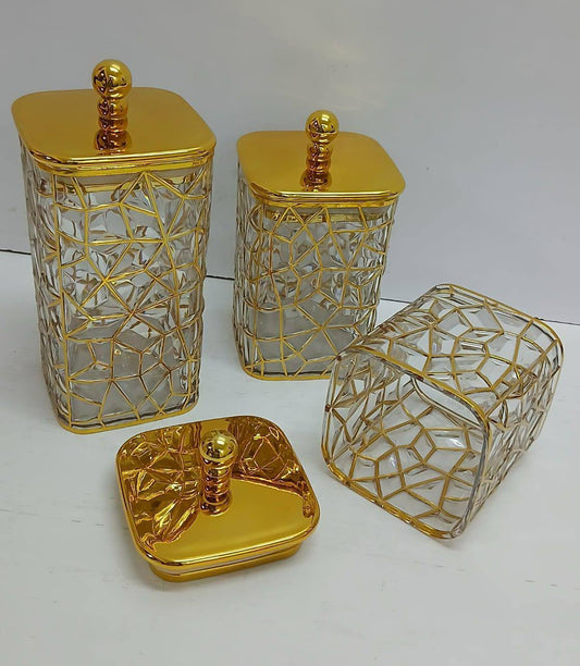 3 in 1 Transparent storage jars