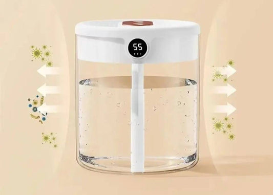 2L Double Nozzle Air Humidifier With LCD Humidity Display Large Capacity Aroma Essential Oil Diffuser For Home