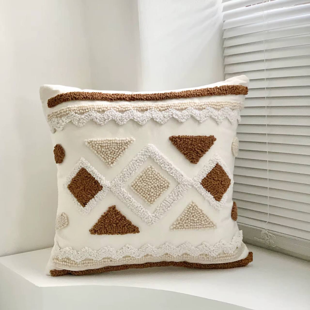 Boho throw pillow covers with tassels