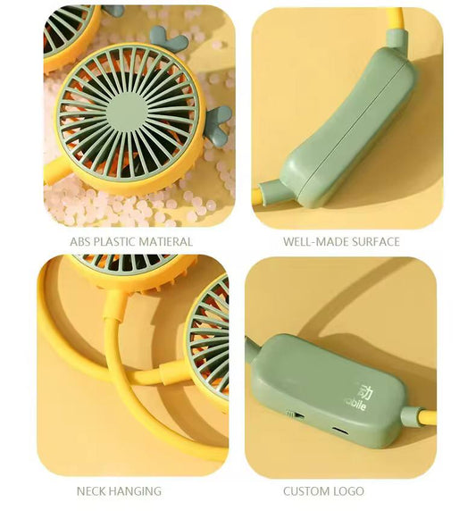High quality  Cable Portable Neck Fan