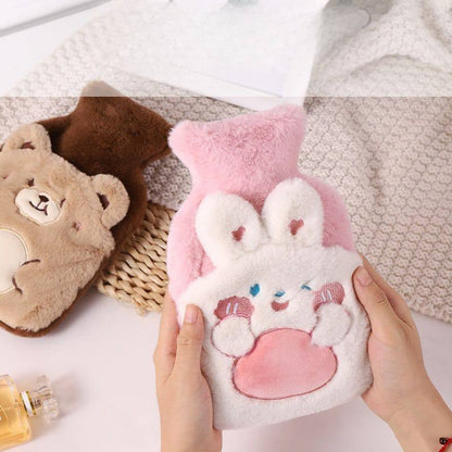 Pocket design hand warmer cute cartoon hot water bottle.
