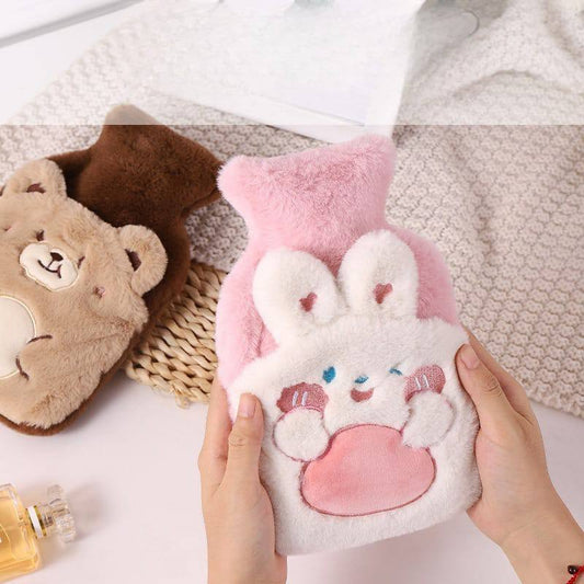Pocket design hand warmer cute cartoon hot water bottle.