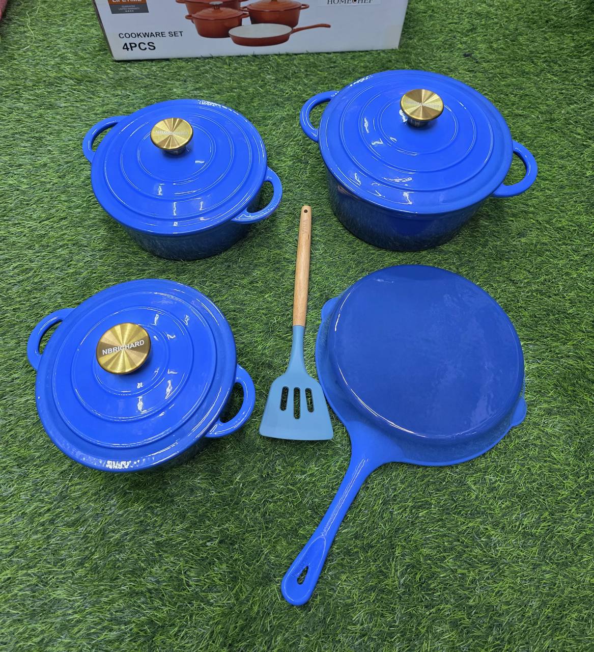 7pcs Enamel Cast iron cooking pots