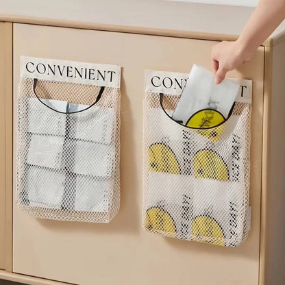Mesh Hanging Storage Bags/Kitchen Garbage Bag Storage