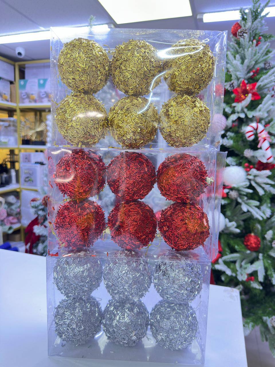 8cm glitter ornaments/ Christmas ball