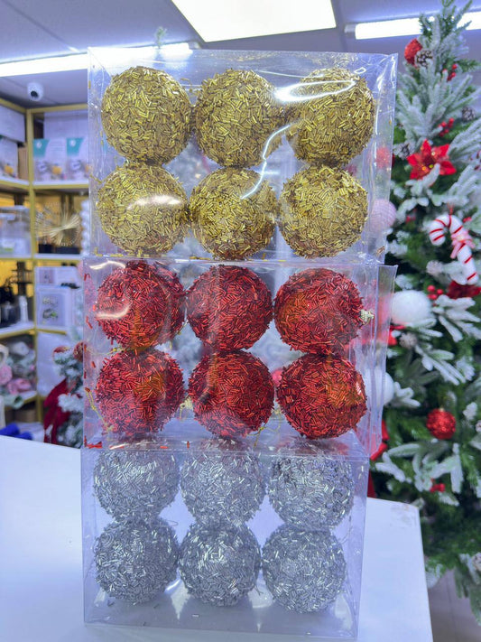 8cm glitter ornaments/ Christmas ball