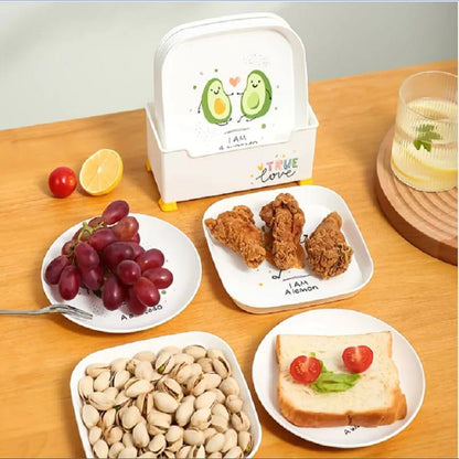 Meal general spit kids snack plates with stand