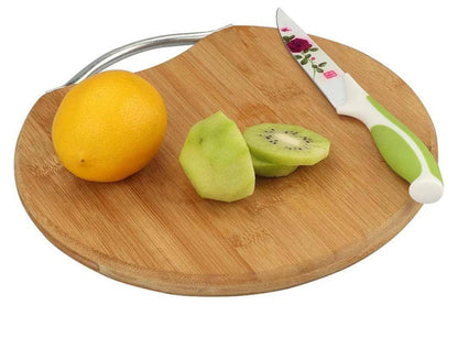 High quality Round bamboo chopping board with handle *