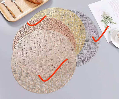 Round table mats 
6pcs set
