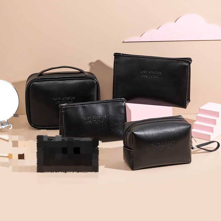 5pcs Vegan leather travel makeup cosmetic bags