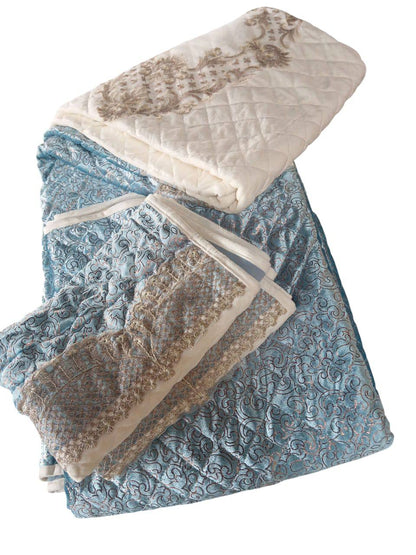 Heavy laced velvet bedcovers