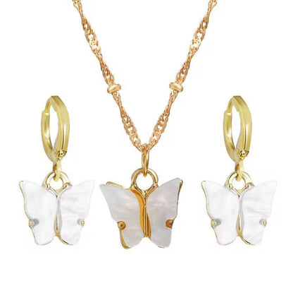 Butterfly jewellery set