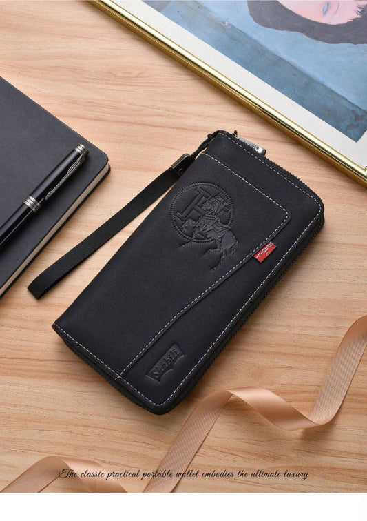 High quality long leather wallet