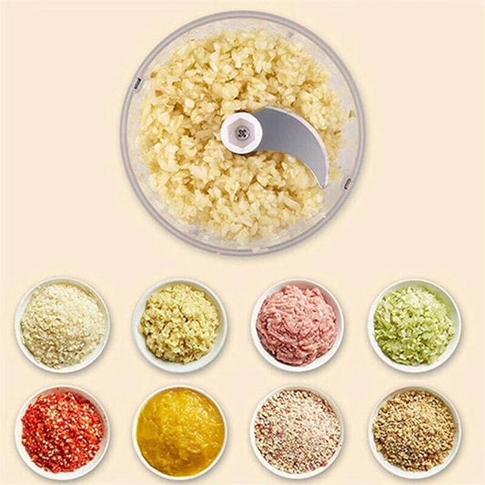 250ml rechargable Intelligent garlic pepper kachumbari etc grinding machine