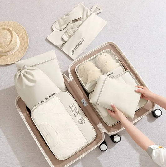 High quality 6 pcs set stylish luggage travel storage bag