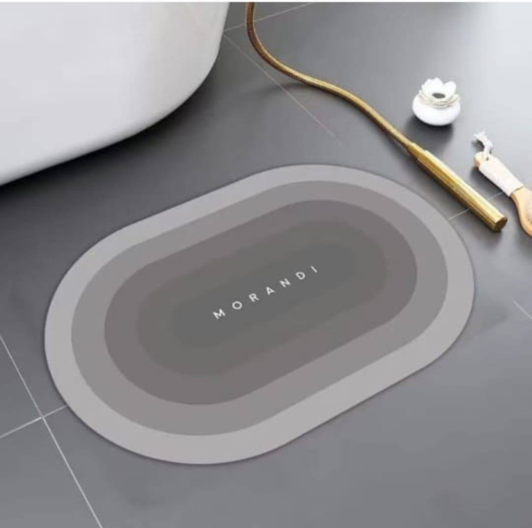 Oval shaped antslip  rubber bottom bathroom mats