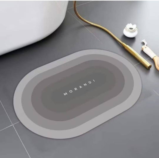 Oval shaped antslip  rubber bottom bathroom mats