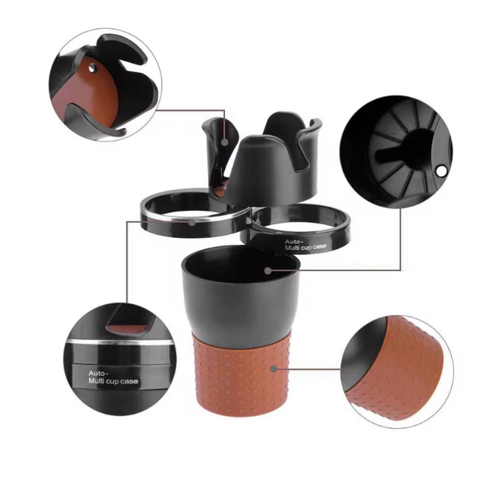 Adjustable 5-1 multifunction rotating car cup holder