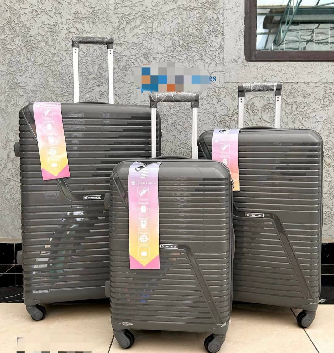 Unbreakable rubber suitcase  Pp 3-in-1  suitcase set
