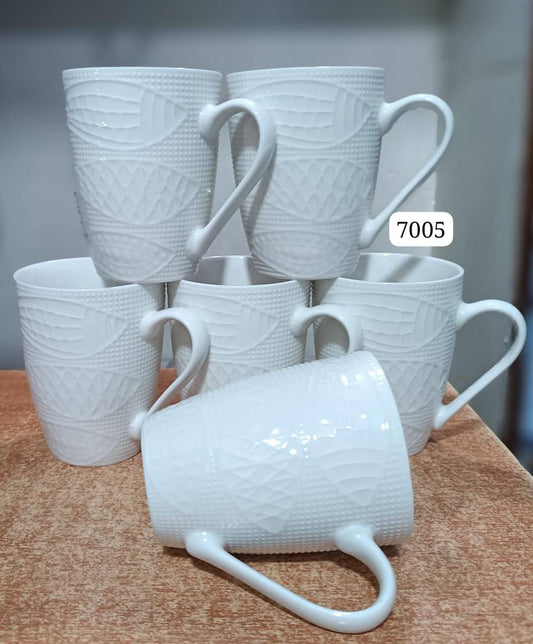White ceramic mugs