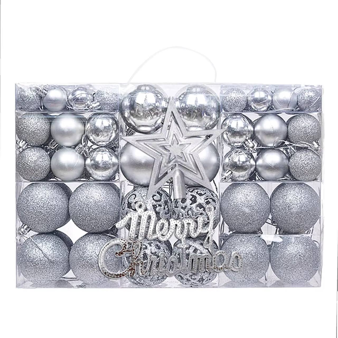 102 pcs  Christmas Balls Ornaments for Christmas Tree