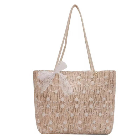 LUXURY STRAW BRAIDED WOMEN HANDBAG