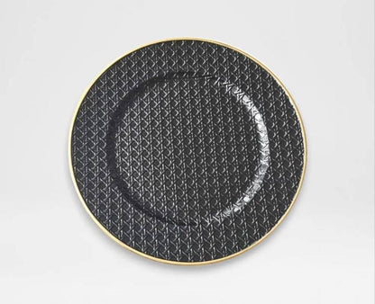 1pc Black charger plates