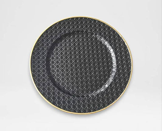 1pc Black charger plates