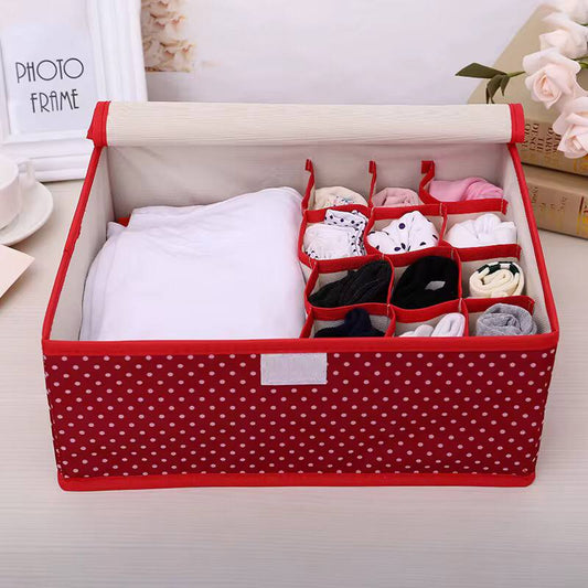 Foldable 13 Grid under garment organizer (12 panties or socks + 1 slot for 3-6 bra) now available in 3 colours
