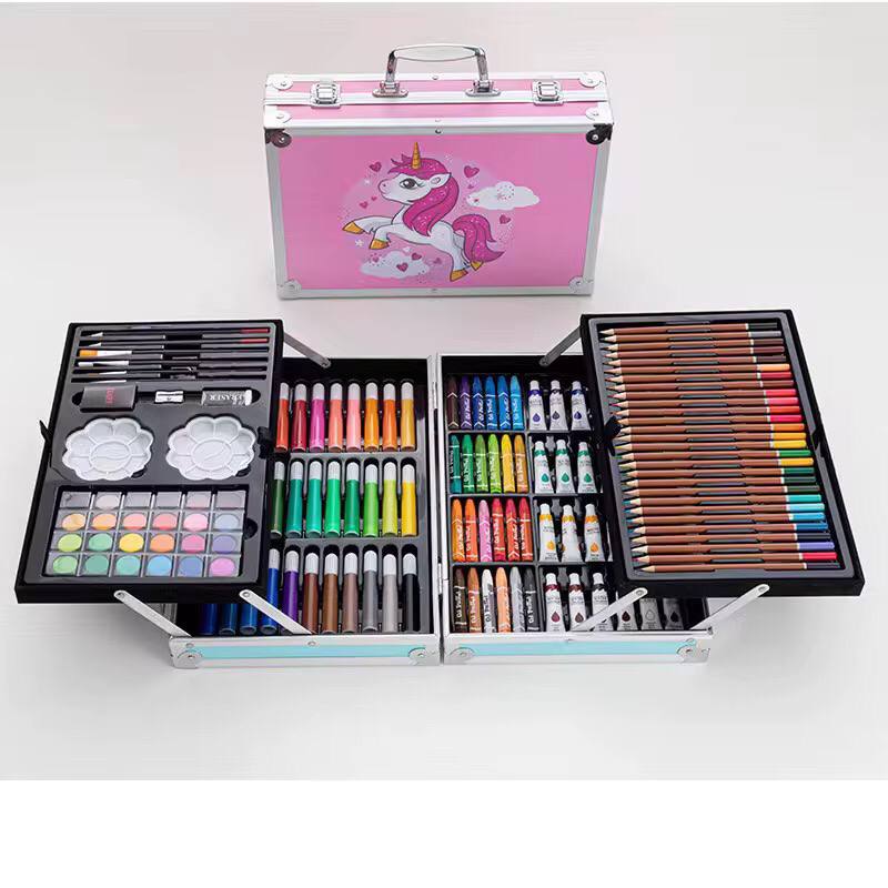 Professional 145-Piece Art Set with Foldable Case for Kids and Adult