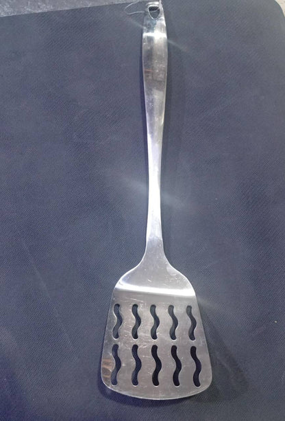 Silver steel serving spoon mayai