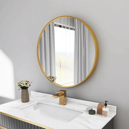 Contemporary Round Mirror For Bathroom Vanity, Entryway, Living room