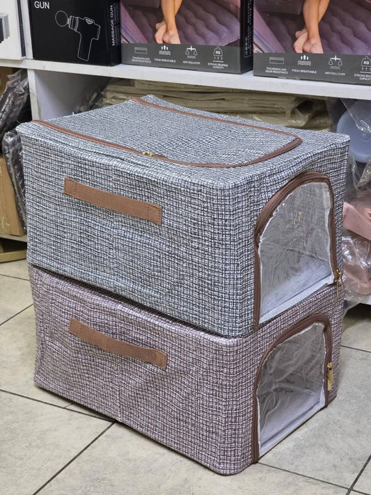 Visible window clothes storage box organizer